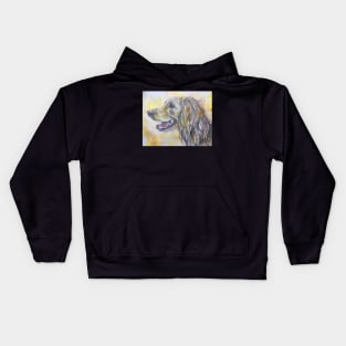 Cocker Spaniel , watercolour background Kids Hoodie